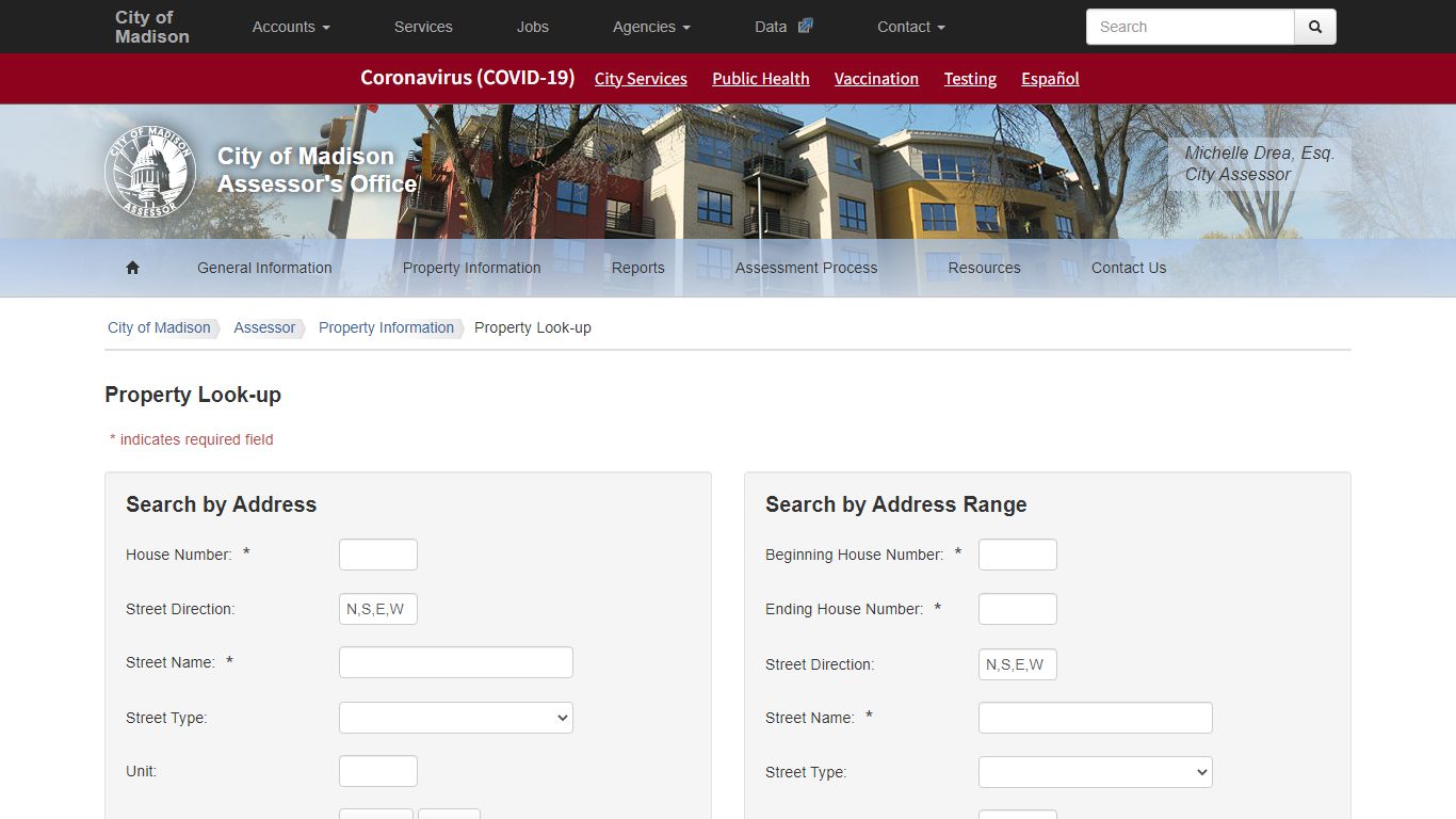 Property Look-up - Property Information - City Assessor - City of ...